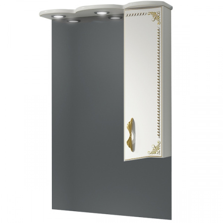 Зеркало-шкаф Kaksa Классик-Д 004074 65 см белый с золотом фото