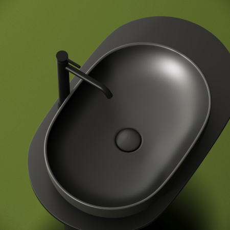 Накладная раковина Ceramica Nova Element CN6047MDH 60x41,5 темный антрацит матовый фото