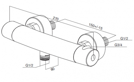 Термостатический смеситель для душа Am.Pm Sense F7540064 фото