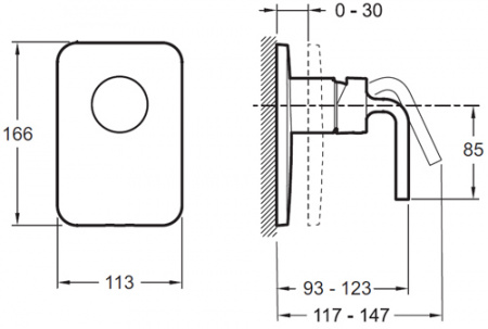Смеситель для душа Jacob Delafon Purist E98709-CP фото