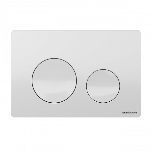 Клавиша смыва для унитаза Ceramicanova Balance CN12-001W белая глянцевая фото