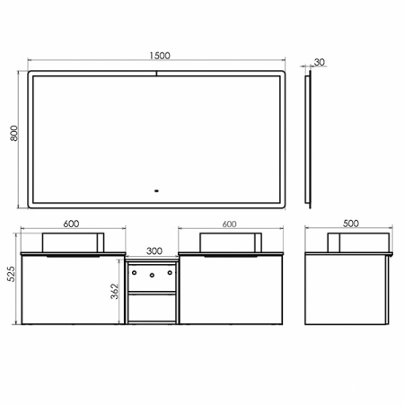 Зеркало с подсветкой Comforty Портленд-150 00-00013794 150x80 фото