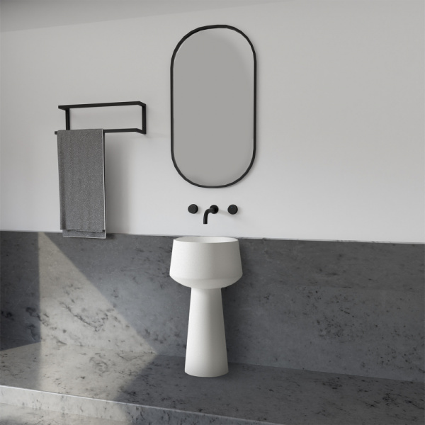 Напольная раковина Abber Stein AS2508 50x50 белая матовая фото