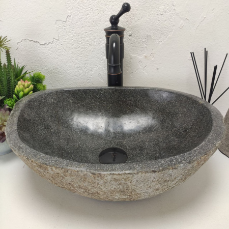 Накладная раковина из речного камня RS01523 (46*33*15) 40S фото