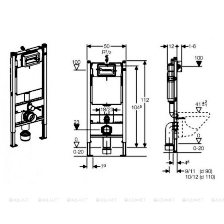 Унитаз с инсталляцией Geberit Renova 500.103.DW.R фото