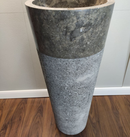 Раковина напольная из мрамора Grey MN-01349 (40*40*90) фото