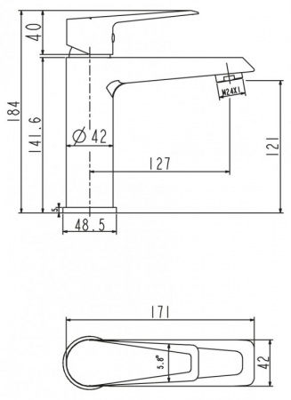 Смеситель для раковины BelBagno Saluto SAL-LVM-CRM фото