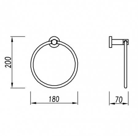 Полотенцедержатель Omnires Modern Project MP60230CR хром фото