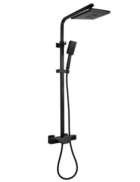 Душевая система (стойка) с термостатом Kaiser Quadris 25182-2 черная матовая фото