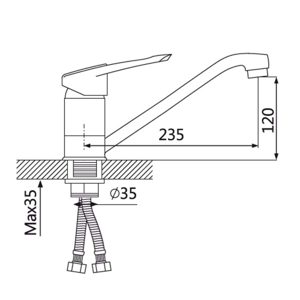Смеситель для кухни Oute T08 T0803B фото