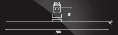 Верхний тропический душ Elghansa Shower Head MS24-8 фото