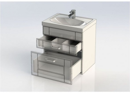 Тумба с раковиной Aquanet Рондо 60 00212619 фото