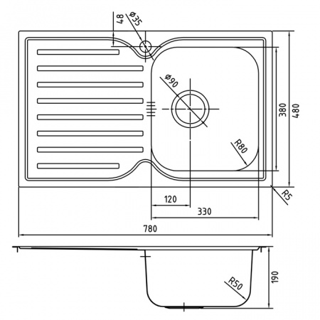 Мойка кухонная Iddis Strit STR78SRi77 фото