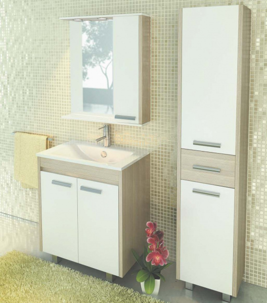 Тумба Comforty Тулуза-75 сосна лоредо с раковиной Quadro 75 фото