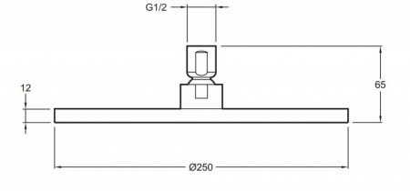 Верхний тропический душ Jacob Delafon Katalyst E13689-CP 25х25 фото