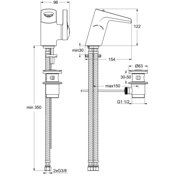 Смеситель для раковины Ideal Standard MELANGE B8630AA фото