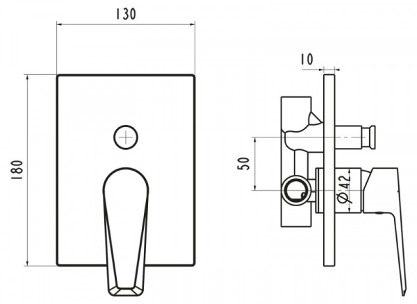 Смеситель для ванны и душа BelBagno Saluto SAL-BASM-CRM фото