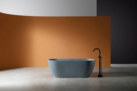 Ванна из искусственого камня Abber Frankfurt AM9941G 170x75 серая фото