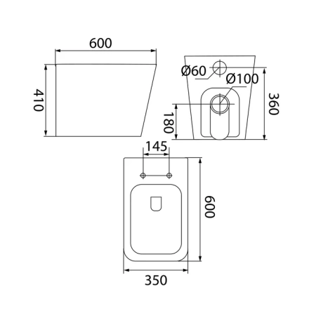 Приставной унитаз безободковый Iddis Bild BILRDSEi26 фото