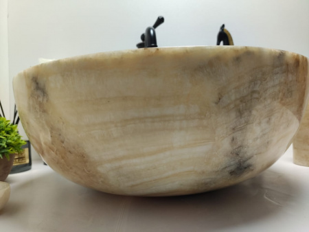 Накладная раковина из оникса Indo Bowl Yellow Medium TinLip BO-00500 фото