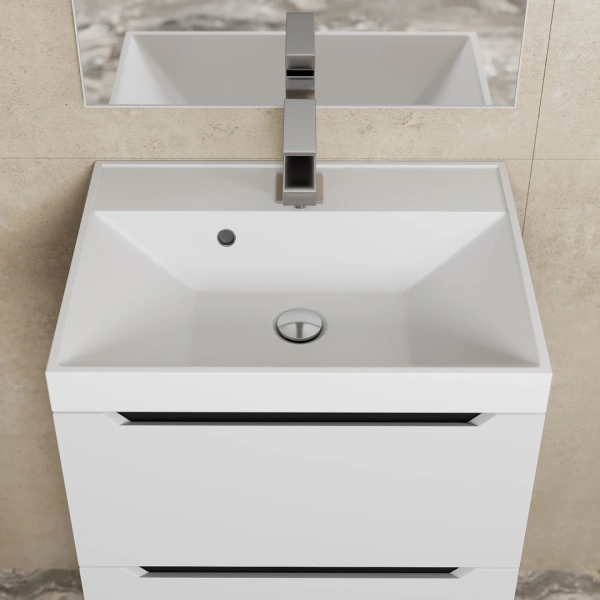 Тумба под раковину Uperwood Tanos 50 2930205149 белый/графит фото