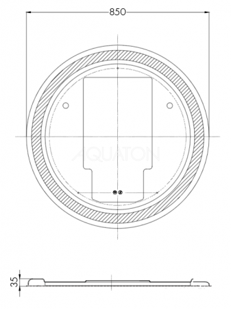 Зеркало Акватон Анелло 85 1A260802AK010 фото