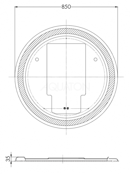 Зеркало Акватон Анелло 85 1A260802AK010 фото