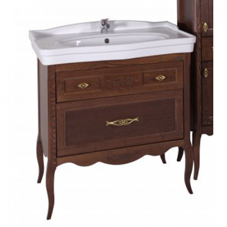 Тумба с раковиной ASB Woodline Модерн 85 11247 орех фото