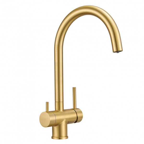 Смеситель для кухни под фильтр Milacio Ultra Vicar MCU.554.GD брашированное золото фото