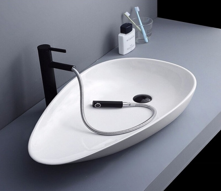 Накладная раковина CeramaLux N 7862 76x42 цвет белый фото