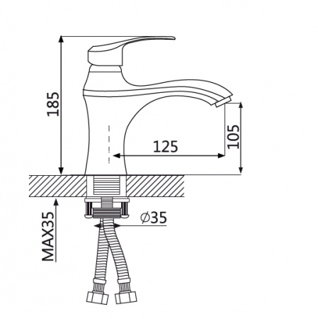 Смеситель для раковины Oute T27 T2701 фото