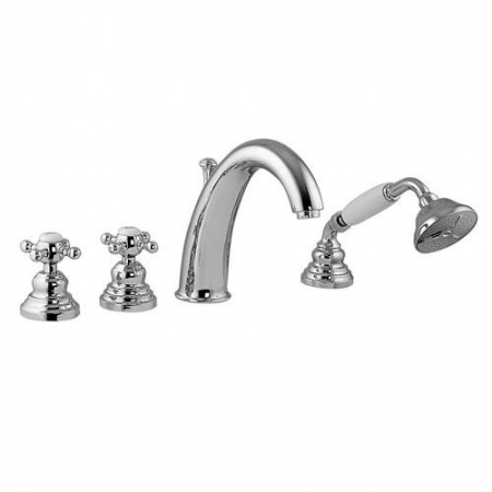 Смеситель на борт ванны на 4 отверстия Gattoni Vivaldi 1240012С0 cr фото