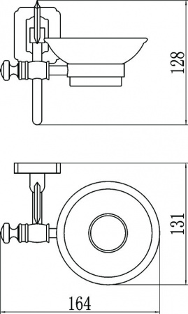 Мыльница настенная Savol 64 S-006459 фото