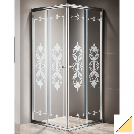 Душевой уголок Cezares Giubileo GIUBILEO-A-2-80-SCORREVOLE-CP-G 80х80 фото