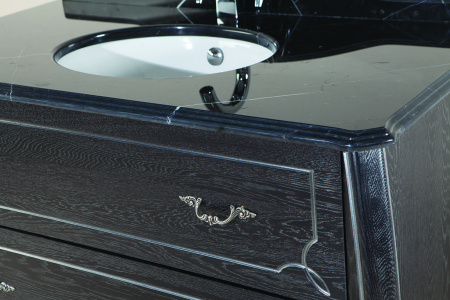 Тумба под раковину Bellezza Грация Люкс 110 черная фото