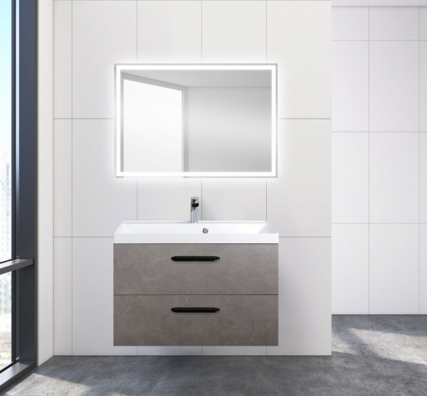 Тумба под раковину Belbagno Aurora AURORA-800-2C-SO-PG Pietra Grigio фото