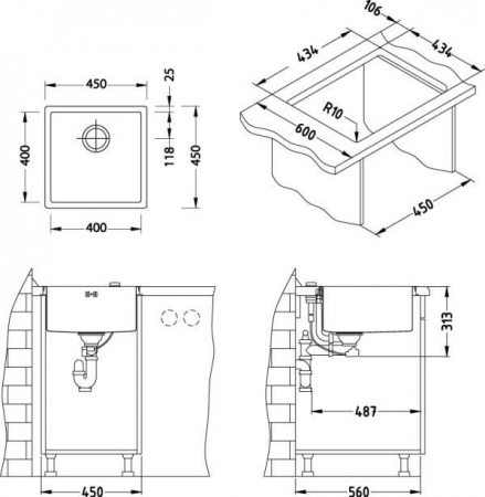 Мойка для кухни Alveus Quadrix 30 фото