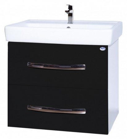 Тумба под раковину подвесная Bellezza Рокко-60 черная фото