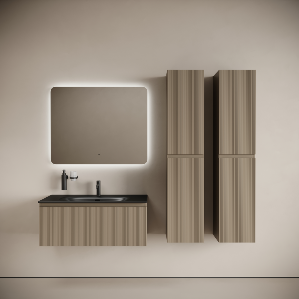 Тумба под раковину Sancos Code CD100GB серо- бежевая фото