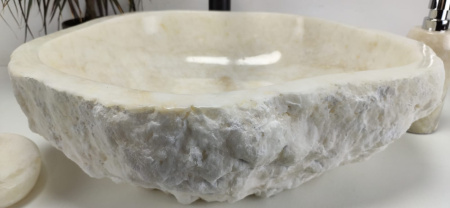 Накладная раковина из оникса Erozy White EO-01055 (50*45*15) фото