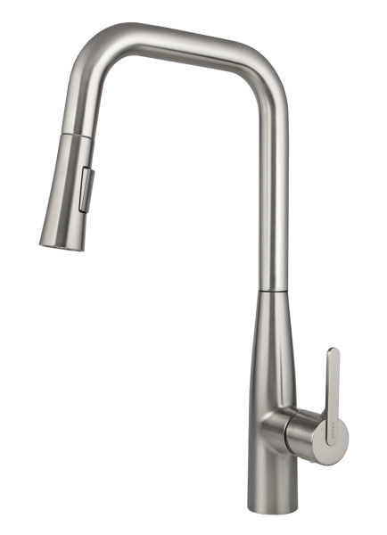 Смеситель для кухни с выдвижной лейкой Kaiser Claro 22144-5 оружейная сталь фото