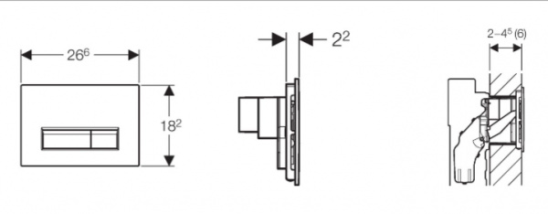 Смывная клавиша Geberit Sigma 40 115.600.SI.1 стекло белое / алюминий фото