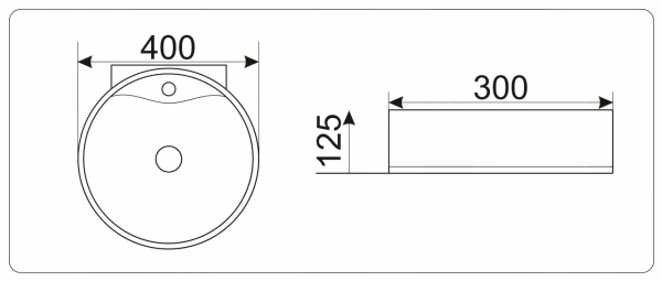 Подвесная раковина GID TR4358 40х30 фото