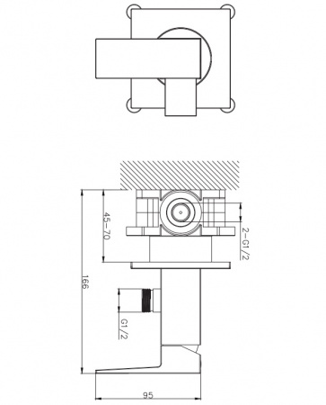 Гигиенический душ со смесителем Omnires Fresh SYSFRBI2CR фото
