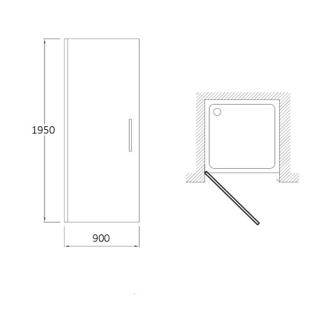 Душевая дверь Alvaro Banos Granada D90.11 Cromo фото