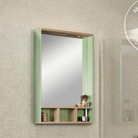 Зеркало-шкаф Акватон Йорк 60 1A170102YOAJ0 салатовый/дуб сонома фото