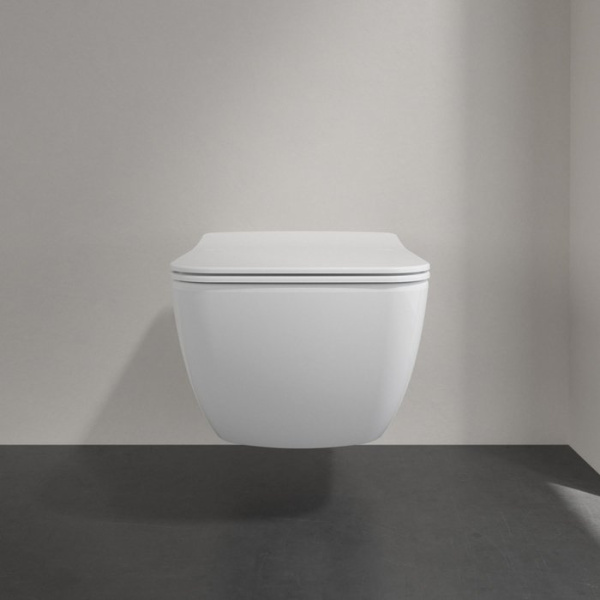Подвесной унитаз безободковый Villeroy & Boch Venticello 4611RL01 с сиденьем фото