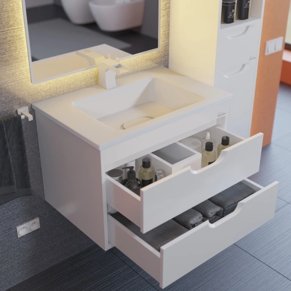 Тумба под раковину Uperwood Modul 65 2930205250 белая фото