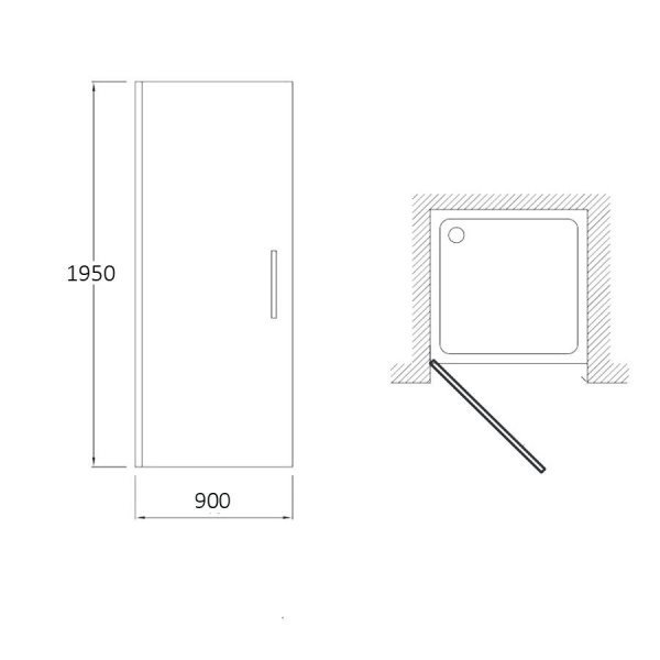Душевая дверь Alvaro Banos Granada D90.11 Cromo фото