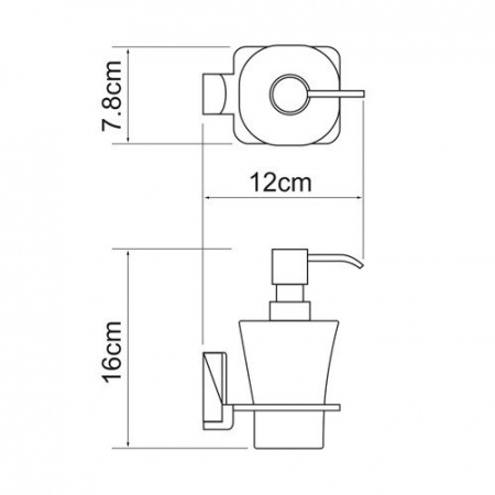 Дозатор для жидкого мыла WasserKRAFT Leine K-5099WHITE фото